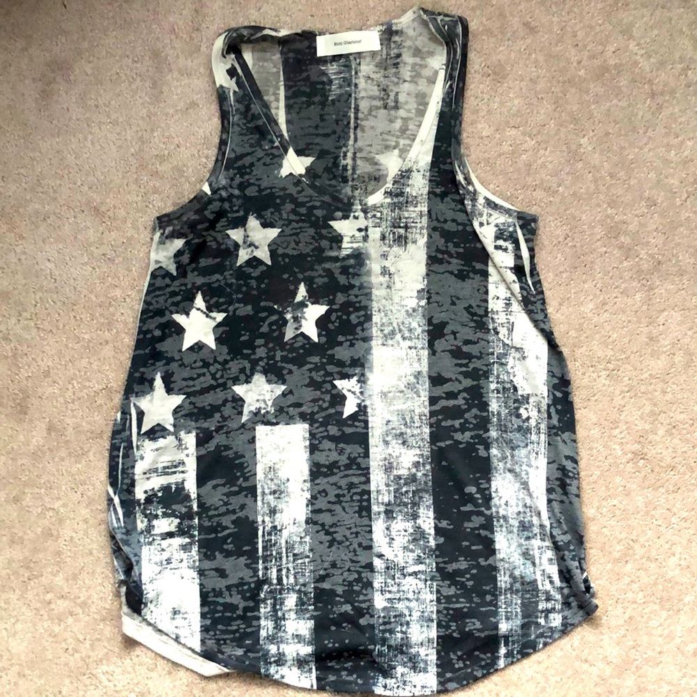 Stars‎ and stripes July 4 Tank Top Size M